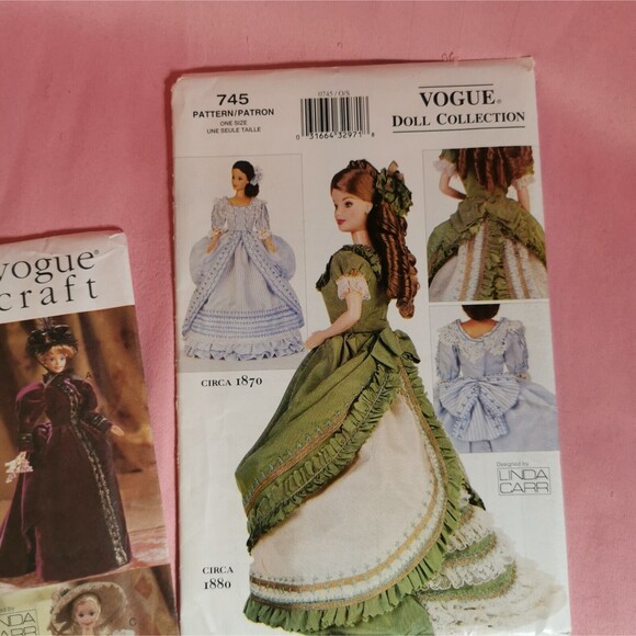 Barbie Doll Sewing Pattern Lot Vogue Silkstone Dress Clothes Skirt Top Custom - Picture 3 of 10